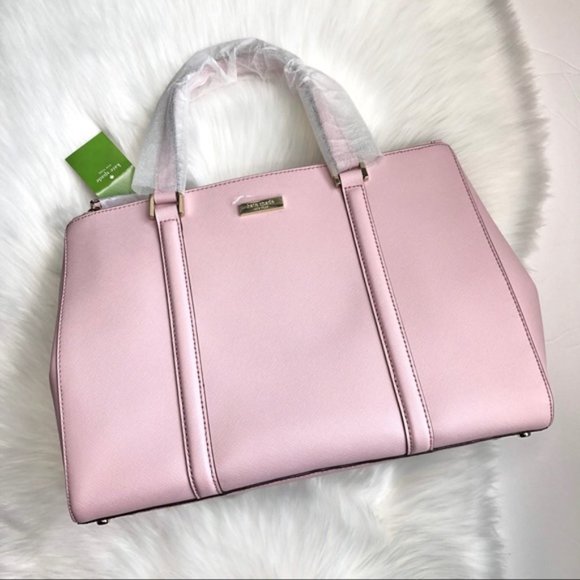 New KATE SPADE Leather Newbury Lane Large Satchel Blush Pink - Picture 6 of 10